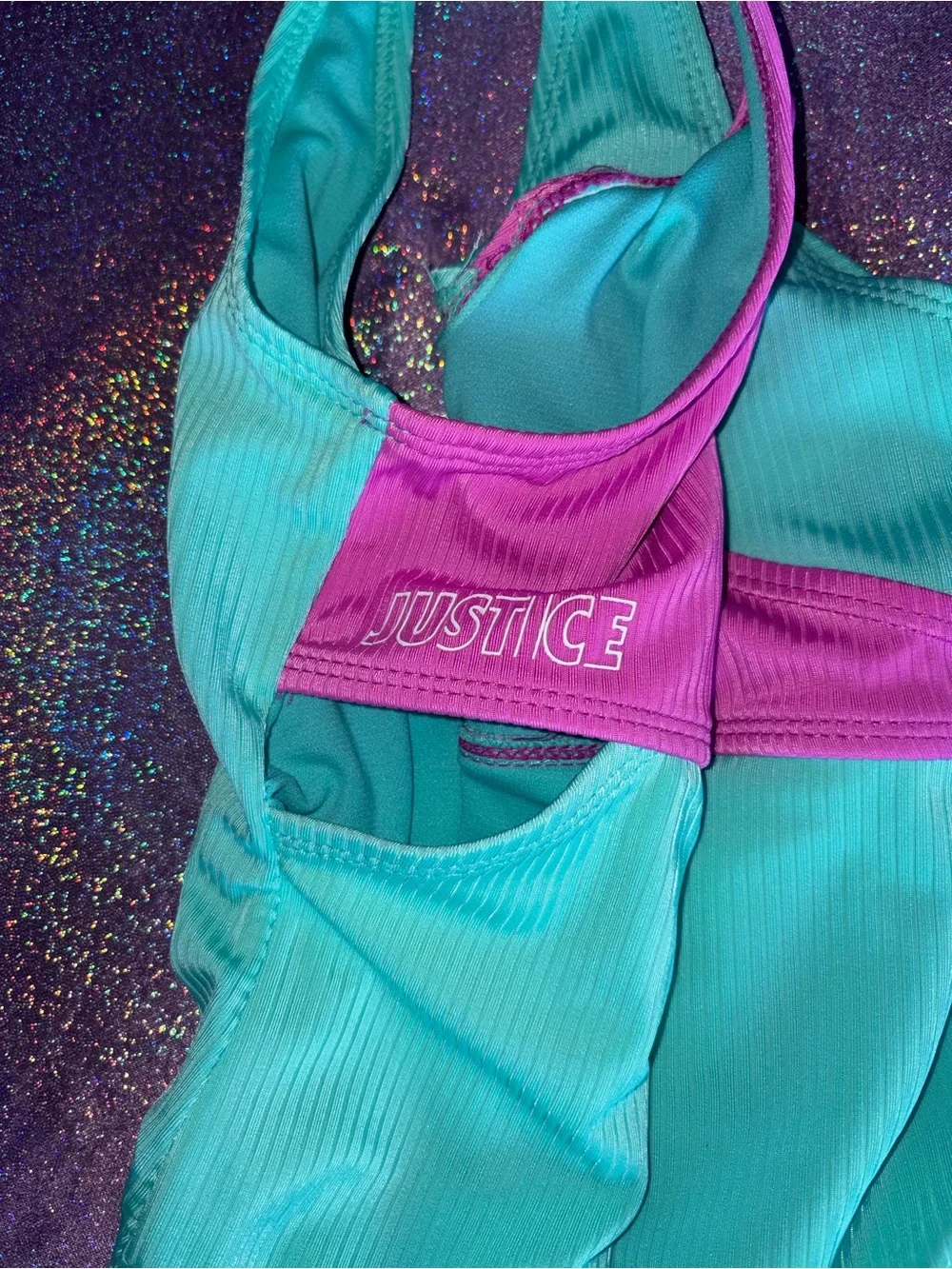Girls Justice color block Tankini Swimsuit